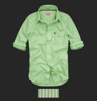 heren abercrombie fitch gestreept lang overhemd moose logo groen Echt Wholesale j9jey270